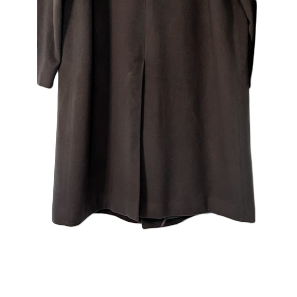Mens Cashmere Coat Size L Size 48 Full Length Dark Gray Custom Made Overcoat - Picture 8 of 13